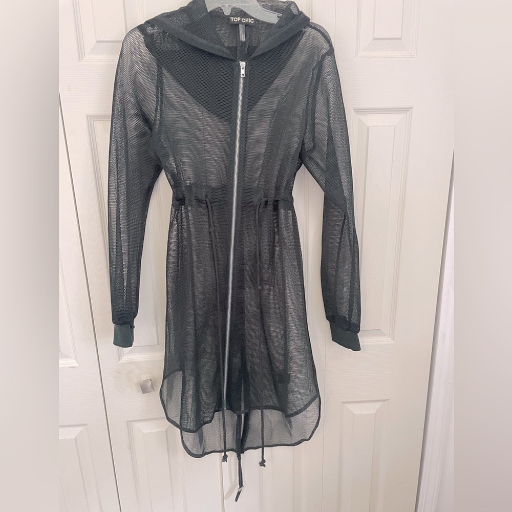 Mesh long length jacket - Hunter green